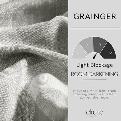 Home Fashions Farmhouse Living Grainger Buffalo-Check Blackout Window Curtain, Living Room and Bedroom Drape with Rod Pocket Tabs, 52" X 84", Grey, 1 Panel