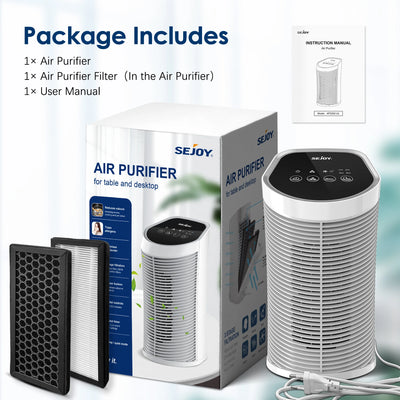 PureAir HEPA Air Purifier– Compact Air Cleaner for Bedrooms, Living Rooms & Offices