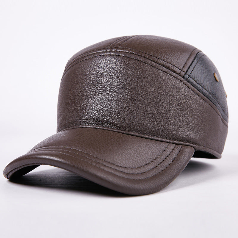 Casual Outdoor Trend Single-hat Leather Hat Winter