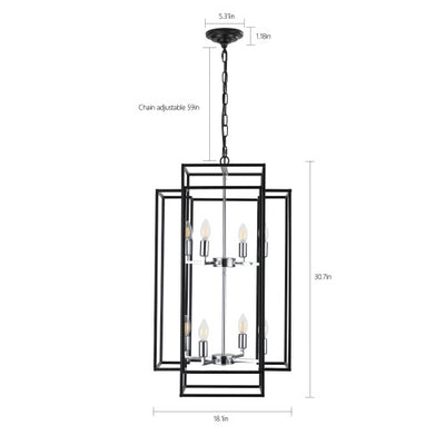 8 Lantern Tiered Chandeliers, Industrial Farmhouse Chandeliers Unavailable Platforms- Temu